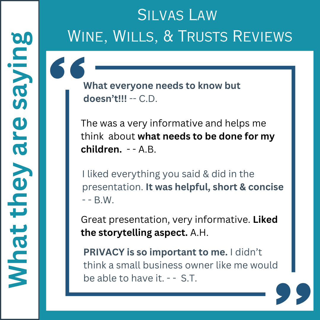 What families say about Silvas Law wills and trusts workshops